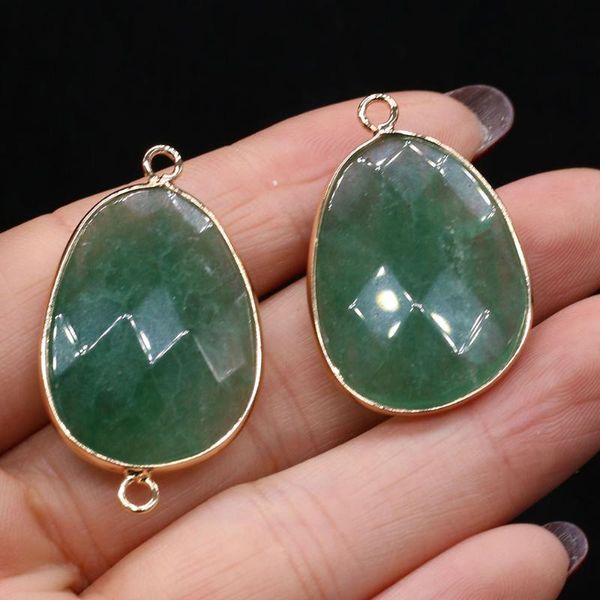 charms natural semi-precious stone pendant connector green agate diy jewelry making necklace bracelet gift, Bronze;silver
charms natural semi-precious stone pendant connector green agate diy jewelry making necklace bracelet gift, Bronze;silver