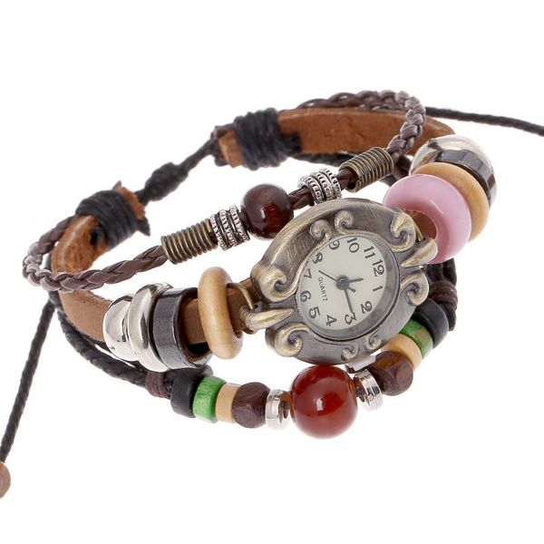 charm bracelets western style vintage punk hip hop hand-stitched cowhide watch mens ladies bangle, Golden;silver
charm bracelets western style vintage punk hip hop hand-stitched cowhide watch mens ladies bangle, Golden;silver