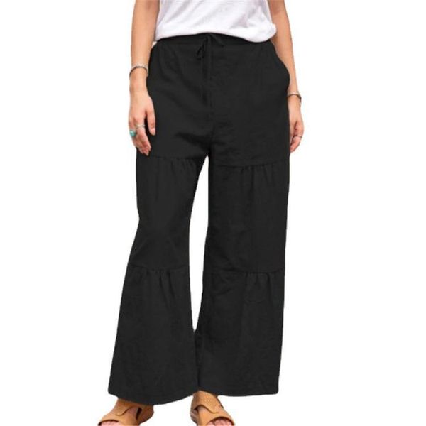 women's pants & capris elastic waist tie solid color cotton and linen series casual loose trousers, Black;white
women's pants & capris elastic waist tie solid color cotton and linen series casual loose trousers, Black;white