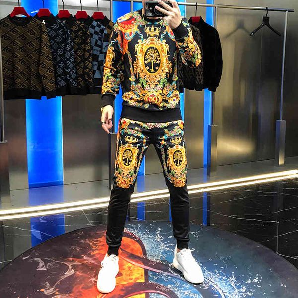 hoodies autumn custom retro crown impression around the neck thin sweater and cute pants define male fashion, Black
hoodies autumn custom retro crown impression around the neck thin sweater and cute pants define male fashion, Black