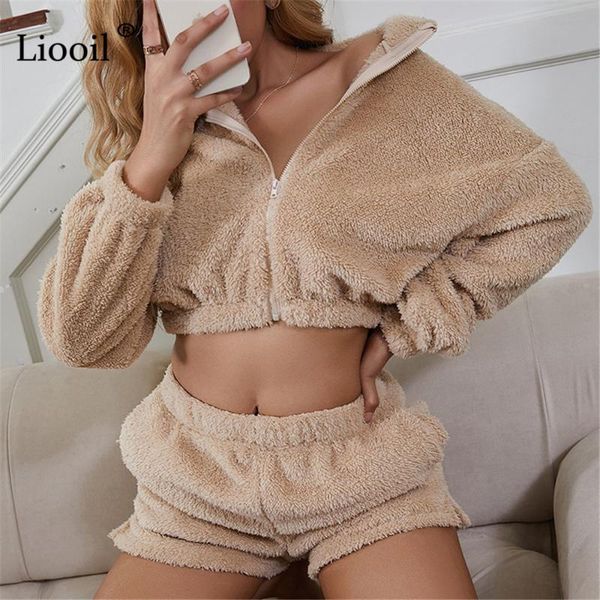 women's tracksuits fall outfits women thick fleece two piece set zipper up long sleeve crop and slit shorts with pockets casual short s, Gray
women's tracksuits fall outfits women thick fleece two piece set zipper up long sleeve crop and slit shorts with pockets casual short s, Gray