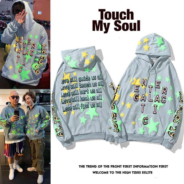 leisure fashion cpfm kid cudi joint album luminous foam pentagon star high street hoodie, Black
leisure fashion cpfm kid cudi joint album luminous foam pentagon star high street hoodie, Black