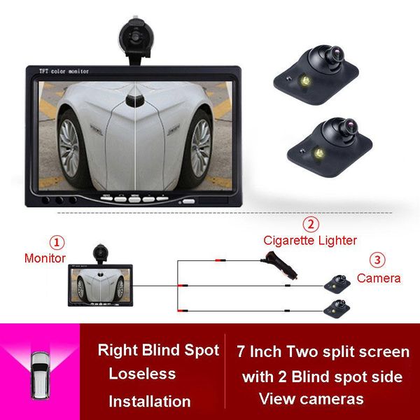 car video dual rear view right left blind side backup reversing cameras waterproof led 2 rearview camera 7" monitor in parking
car video dual rear view right left blind side backup reversing cameras waterproof led 2 rearview camera 7" monitor in parking