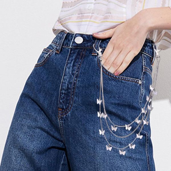 belts punk street butterfly belt waist chain male women pants multi layer hiphop hook trousers keychain jewelry, Black;brown
belts punk street butterfly belt waist chain male women pants multi layer hiphop hook trousers keychain jewelry, Black;brown