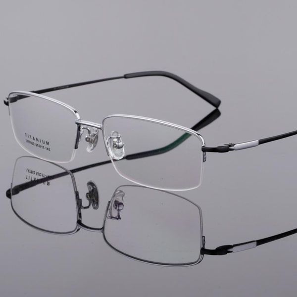 fashion sunglasses frames 55-17-142 pure titanium glasses metal men casual business prescription, Black
fashion sunglasses frames 55-17-142 pure titanium glasses metal men casual business prescription, Black