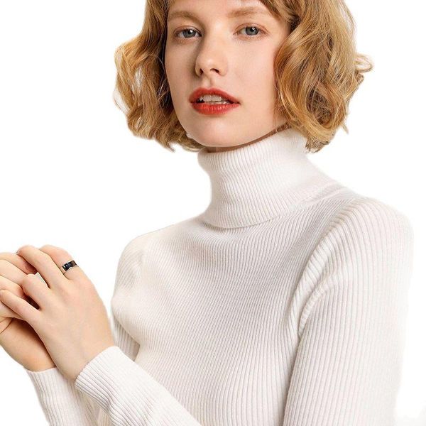 women's sweaters korean turtleneck sweater women winter 2021 fashion elasticity knitted pullovers jumpers vintage basic clothing fall, White;black
women's sweaters korean turtleneck sweater women winter 2021 fashion elasticity knitted pullovers jumpers vintage basic clothing fall, White;black