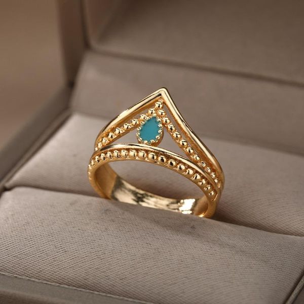 wedding rings blue rhinestone for women boho vintage crown ring gold silver color finger female jewelry gift anillos, Slivery;golden
wedding rings blue rhinestone for women boho vintage crown ring gold silver color finger female jewelry gift anillos, Slivery;golden