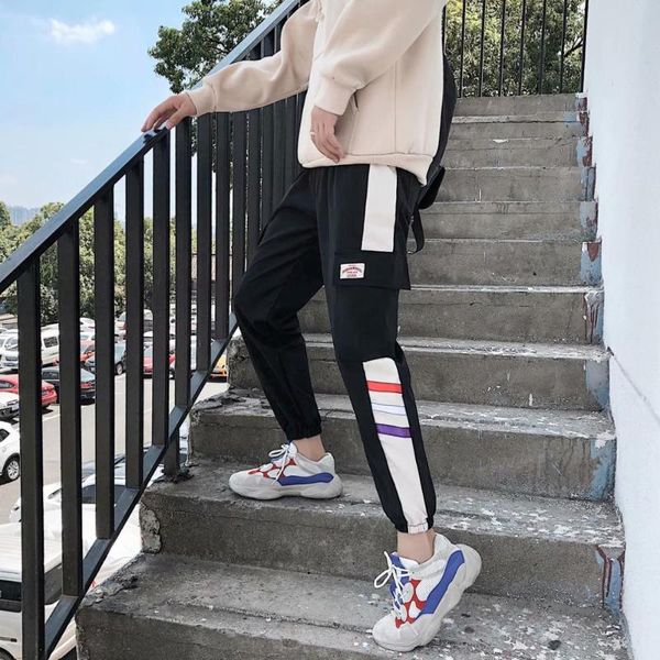 men's pants hipster sweatpants pockets cargo jogger men hip hop fashion casual trousers streetwear harajuku male, Black
men's pants hipster sweatpants pockets cargo jogger men hip hop fashion casual trousers streetwear harajuku male, Black