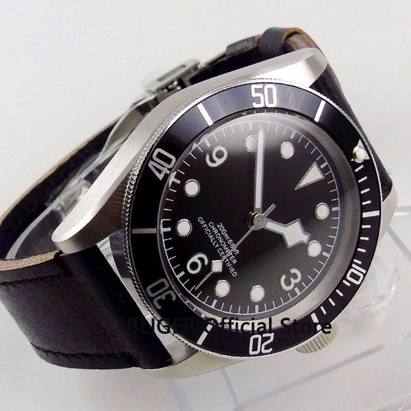 wristwatches casual 41mm black dial ceramic bezel luminous marks men's wrist watch sapphire crystal miyota automatic movement watches, Slivery;brown
wristwatches casual 41mm black dial ceramic bezel luminous marks men's wrist watch sapphire crystal miyota automatic movement watches, Slivery;brown