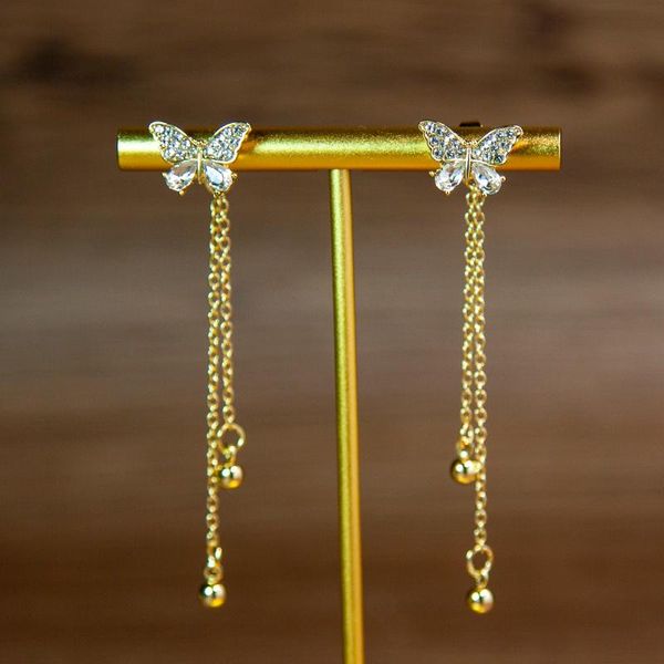 dangle & chandelier fashion long gold tassel earring for women crystal butterfly drop earrings bridal jewelry party dress gifts accessories, Silver
dangle & chandelier fashion long gold tassel earring for women crystal butterfly drop earrings bridal jewelry party dress gifts accessories, Silver