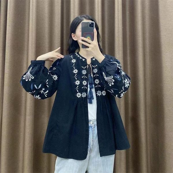 women's blouses & shirts zxqj women 2021 fashion floral embroidery loose vintage long sleeve female pullovers chic, White
women's blouses & shirts zxqj women 2021 fashion floral embroidery loose vintage long sleeve female pullovers chic, White