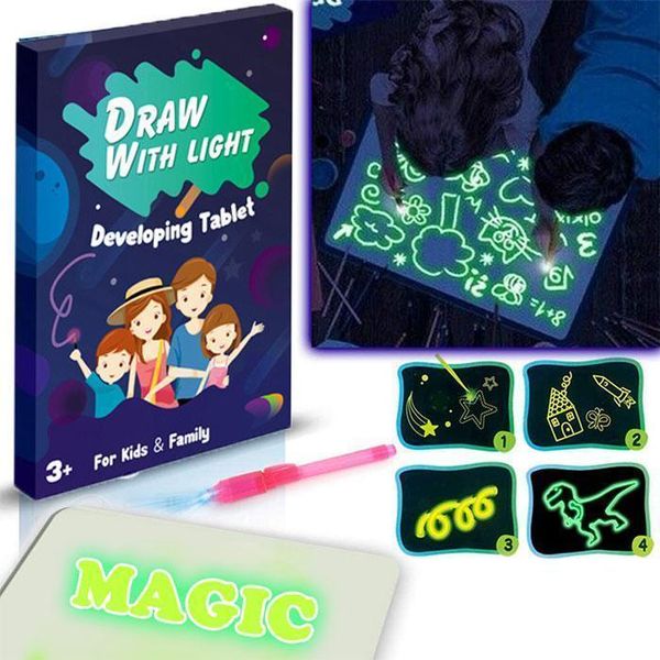 party favor 3d magic led light drawing pad a4/a5 graffiti board light-up wonder fun toy for kids kid gift
party favor 3d magic led light drawing pad a4/a5 graffiti board light-up wonder fun toy for kids kid gift