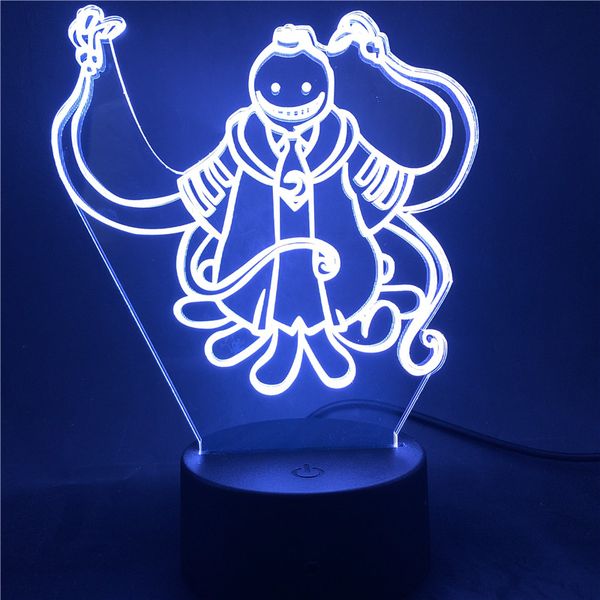 usb power 3d light korosensei anime led acrylic table nightlight bedroom decor gift color changable lamp christmas decorations
usb power 3d light korosensei anime led acrylic table nightlight bedroom decor gift color changable lamp christmas decorations