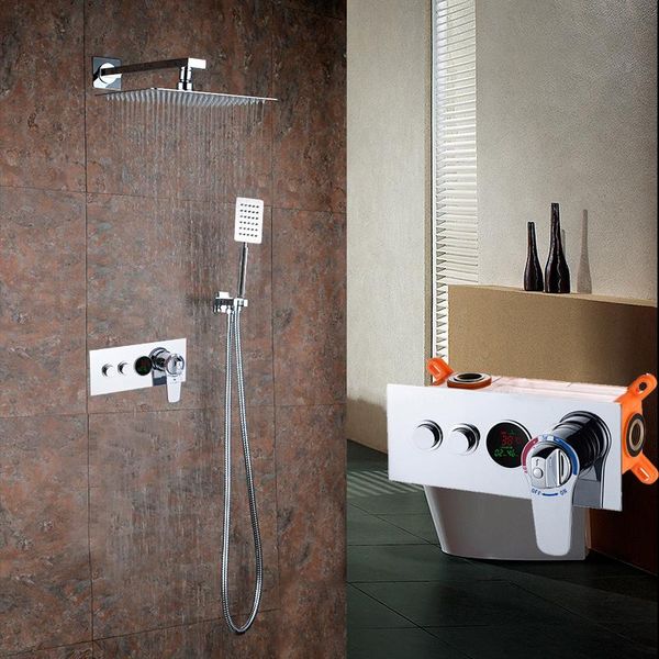 stainless steel 8 10 12 inch thermostatic rain shower mixer led digital display wall mounted rainfall set 9812 bathroom sets
stainless steel 8 10 12 inch thermostatic rain shower mixer led digital display wall mounted rainfall set 9812 bathroom sets