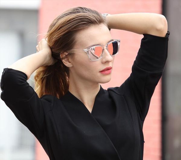 Mirror Reflective Sunglasses Women Polarized Uv400 Men Night Vision Pc Transparent Frame Eyewear Male Sun Glasses, White;black
Mirror Reflective Sunglasses Women Polarized Uv400 Men Night Vision Pc Transparent Frame Eyewear Male Sun Glasses, White;black