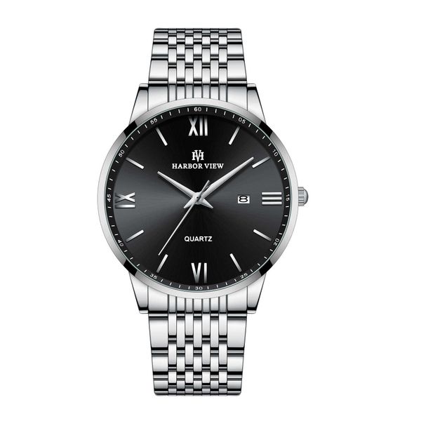 harbor view brand high-end business simple men's quartz watch waterproof calendar butterfly buckle steel strap, Slivery;brown
harbor view brand high-end business simple men's quartz watch waterproof calendar butterfly buckle steel strap, Slivery;brown