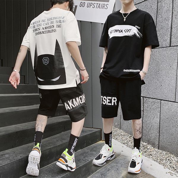 fashion men's tracksuits summer korean casual short sleeve t-shirt shorts two piece suit sports street po trend, Gray
fashion men's tracksuits summer korean casual short sleeve t-shirt shorts two piece suit sports street po trend, Gray