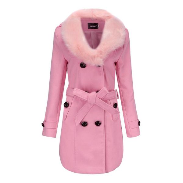 women's wool & blends 2021 autumn winter fishion woolen thicken coat female mid-long korean temperament outerwear work ol, Black
women's wool & blends 2021 autumn winter fishion woolen thicken coat female mid-long korean temperament outerwear work ol, Black