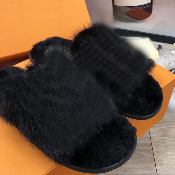 2021 desiner women winter plush slippers indoor e shoes warm fox fur slippers for women slides flip flops with box 1, Black
2021 desiner women winter plush slippers indoor e shoes warm fox fur slippers for women slides flip flops with box 1, Black