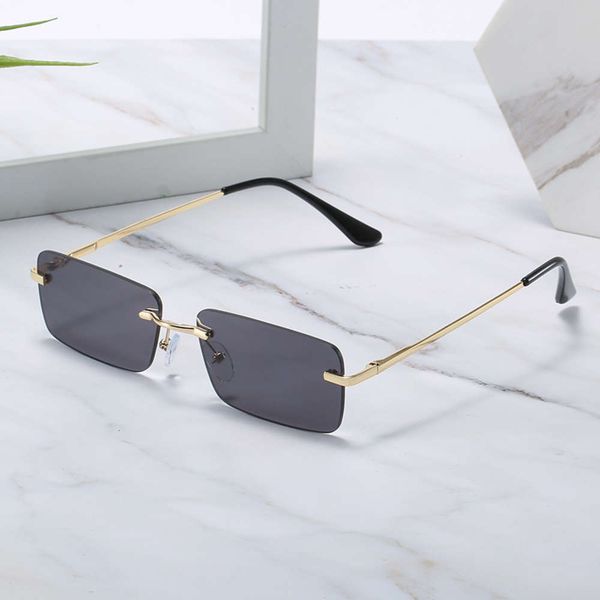 fashionable men's women's sunglasses personality rimless metal street shooting outdoor driving travel with box 5 colors available, White;black
fashionable men's women's sunglasses personality rimless metal street shooting outdoor driving travel with box 5 colors available, White;black
