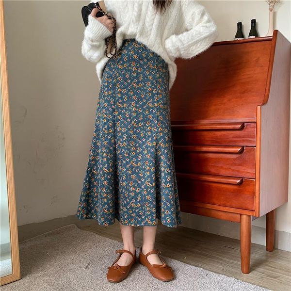 all match trumpet mermaid womens skirts sweet corduroy autumn floral printing high waist chic long mid calf retro, Black
all match trumpet mermaid womens skirts sweet corduroy autumn floral printing high waist chic long mid calf retro, Black
