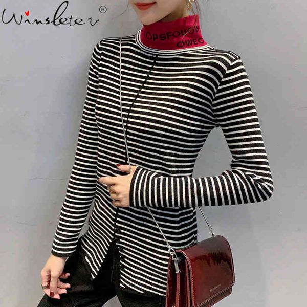 women's knits & tees knit turtleneck sweater pullovers autumn winter basic sweaters pullover slim fit striped stretchy t07801b, White
women's knits & tees knit turtleneck sweater pullovers autumn winter basic sweaters pullover slim fit striped stretchy t07801b, White