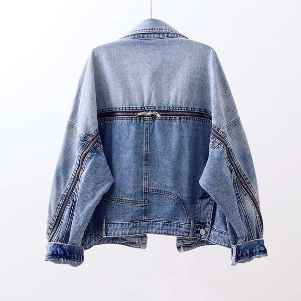 autumn vintage back zipper jean coat women loose harajuku blue oversized leisure denim jacket female streetwear fashion1, Black;brown
autumn vintage back zipper jean coat women loose harajuku blue oversized leisure denim jacket female streetwear fashion1, Black;brown
