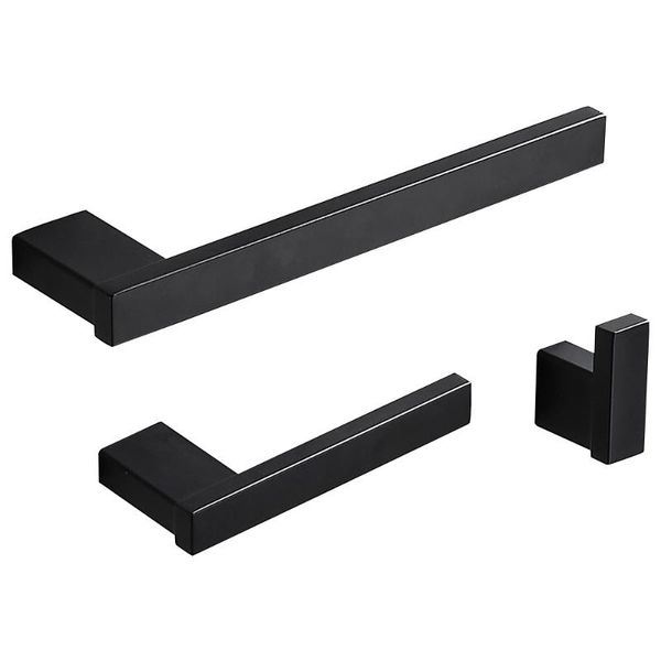 bath accessory set 3 pcs matte black bathroom accessories stainless steel wall mount includes 12" towel rack bar toilet paper robe hook
bath accessory set 3 pcs matte black bathroom accessories stainless steel wall mount includes 12" towel rack bar toilet paper robe hook