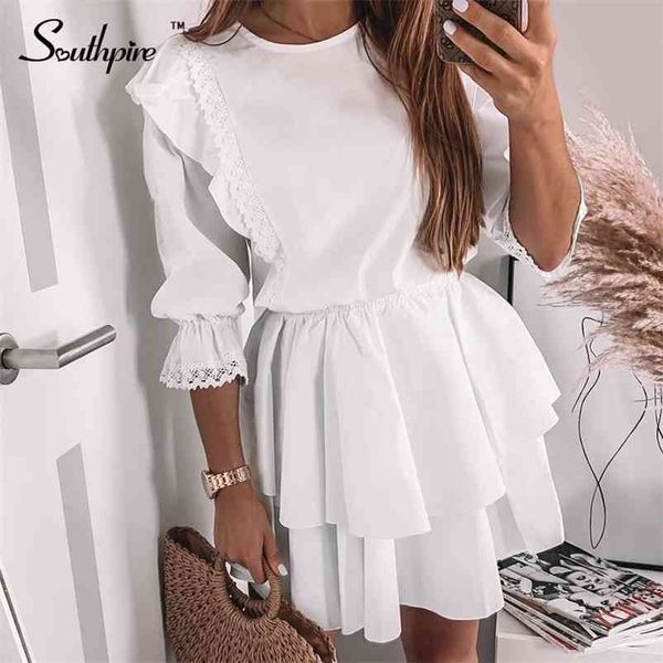southpire o-neck a-line lace patchwork white summer dress women half sleeve ruffle mini wedding party dress ladies clothes 210719, White;black
southpire o-neck a-line lace patchwork white summer dress women half sleeve ruffle mini wedding party dress ladies clothes 210719, White;black