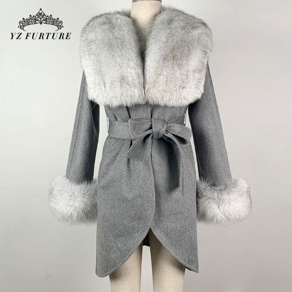 women's fur & faux women 90cm long real collar cashmere woolen cloth elegant ladies spring slim gray fashion outwear nz-009, Black
women's fur & faux women 90cm long real collar cashmere woolen cloth elegant ladies spring slim gray fashion outwear nz-009, Black