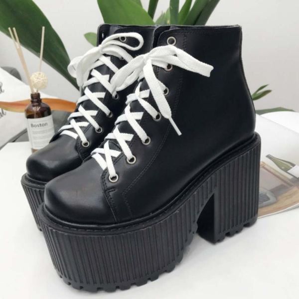 boots brand fashion trendy street punk gothic style girls chunky high heels platform ankle booties cool women shoes, Black
boots brand fashion trendy street punk gothic style girls chunky high heels platform ankle booties cool women shoes, Black