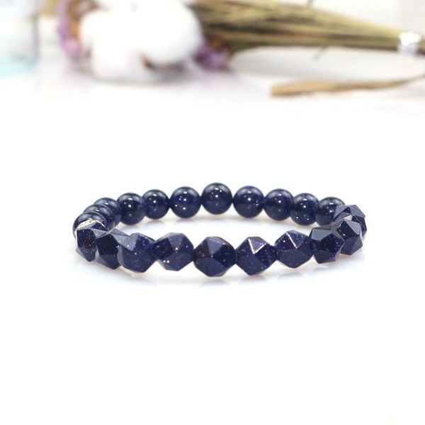 link, chain simple style beaded bracelet for men and women couples alloy carved multicolor faceted 8mm stone beads, Black
link, chain simple style beaded bracelet for men and women couples alloy carved multicolor faceted 8mm stone beads, Black