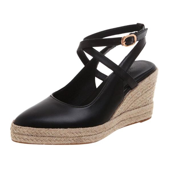 woman summer pu leather vintage sandals buckle casual sewing women shoes solid female peas ladies platform #3, Black
woman summer pu leather vintage sandals buckle casual sewing women shoes solid female peas ladies platform #3, Black