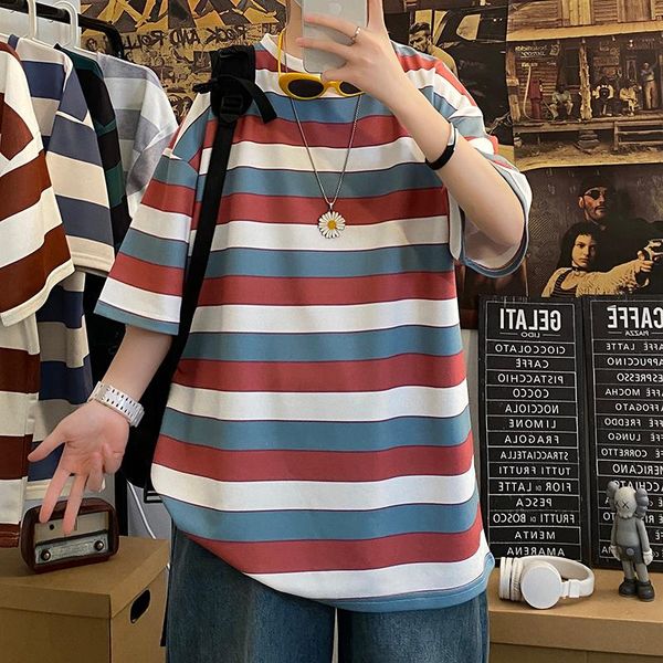 men's t-shirts summer casual t-shirt fashion striped short-sleeved tide brand hip-hop, White;black
men's t-shirts summer casual t-shirt fashion striped short-sleeved tide brand hip-hop, White;black