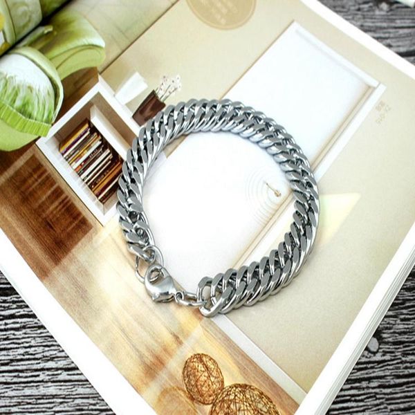 beaded, strands simple titanium steel bracelet thick and wide flat female men's personality domineering trend, Black
beaded, strands simple titanium steel bracelet thick and wide flat female men's personality domineering trend, Black