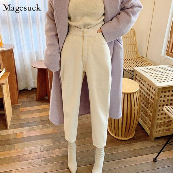 women's jeans 2021 autumn fashion high waist loose white denim women harem pants solid color casual pantalon 10391, Blue
women's jeans 2021 autumn fashion high waist loose white denim women harem pants solid color casual pantalon 10391, Blue