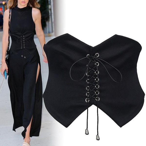 idopy black classic cummerbunds female metal high waist lace up cool party women's belts business dress decoration lady, Black;brown
idopy black classic cummerbunds female metal high waist lace up cool party women's belts business dress decoration lady, Black;brown
