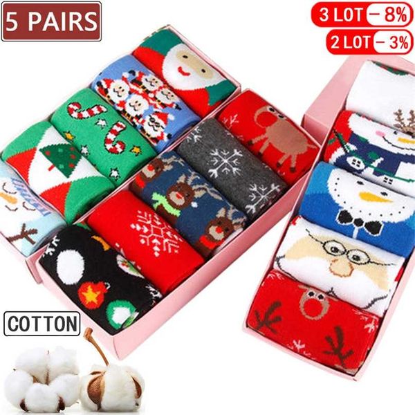 5 pairs men/women cotton cartoon christmas socks cute santa claus elk snow funny sock happy winter year socks christmas gift 211221, Black;white
5 pairs men/women cotton cartoon christmas socks cute santa claus elk snow funny sock happy winter year socks christmas gift 211221, Black;white