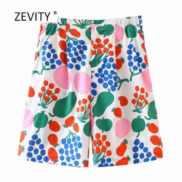 women tropical fruit print casual loose bermuda shorts lady chic elastic waist pockets shorts pantalone cortos p816 210419, White;black
women tropical fruit print casual loose bermuda shorts lady chic elastic waist pockets shorts pantalone cortos p816 210419, White;black