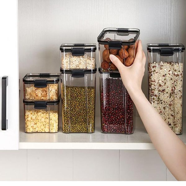 storage bottles & jars 700/1300/1800ml food container multigrain transparent sealed tank box kitchen plastic snack spice nut
storage bottles & jars 700/1300/1800ml food container multigrain transparent sealed tank box kitchen plastic snack spice nut