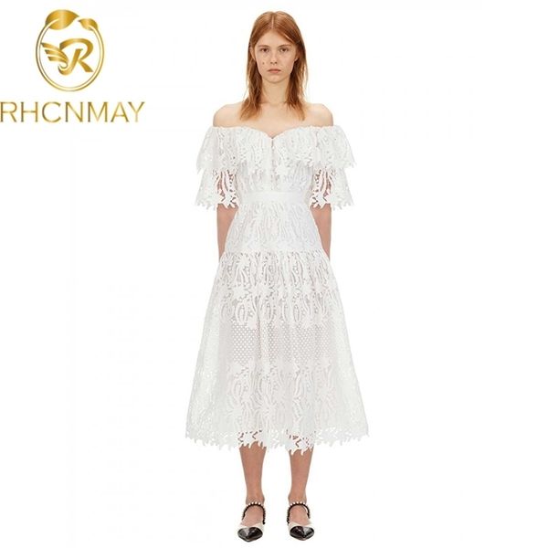 runway fashion embroidery hollow out lace dress summer women's off shoulder strapless ruffle vacation long 210520, Black;gray
runway fashion embroidery hollow out lace dress summer women's off shoulder strapless ruffle vacation long 210520, Black;gray