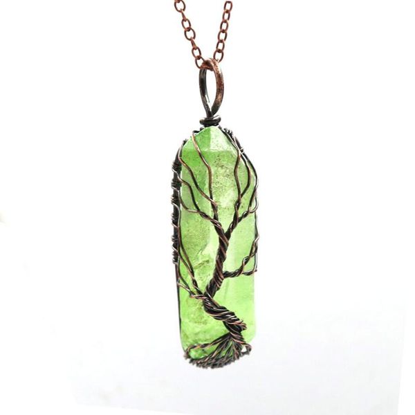 pendant necklaces copper wire wrap irregular shape crystal dyed many color tree of life necklace link chain jewelry, Silver
pendant necklaces copper wire wrap irregular shape crystal dyed many color tree of life necklace link chain jewelry, Silver