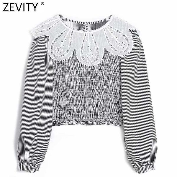 zevity women sweet o neck hollow out embroidery patchwork striped smock blouse female long sleeve elastic shirt chic ls9205 210603, White
zevity women sweet o neck hollow out embroidery patchwork striped smock blouse female long sleeve elastic shirt chic ls9205 210603, White