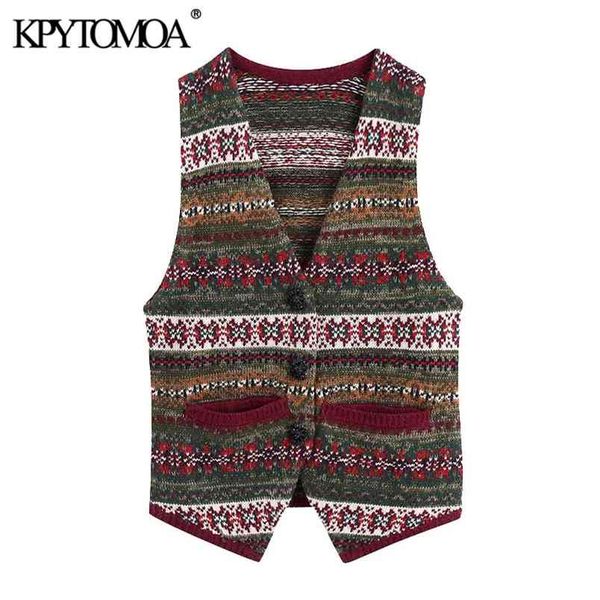 women fashion with buttons jacquard knitted vest sweater v neck sleeveless female waistcoat chic 210420, Black;white
women fashion with buttons jacquard knitted vest sweater v neck sleeveless female waistcoat chic 210420, Black;white