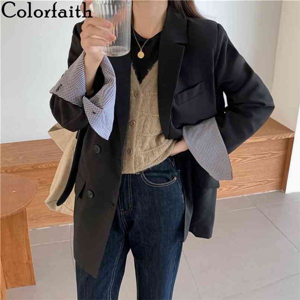 autumn winter women's blazers plaid buttons pockets jackets notched vintage oversize office lady jk8809 210427, White;black
autumn winter women's blazers plaid buttons pockets jackets notched vintage oversize office lady jk8809 210427, White;black