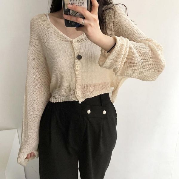 women's knits & tees alien kitty female cardigan 2021 summer sweater loose sunscreen open stitch knitted maiden hight waist vintage thi, White
women's knits & tees alien kitty female cardigan 2021 summer sweater loose sunscreen open stitch knitted maiden hight waist vintage thi, White