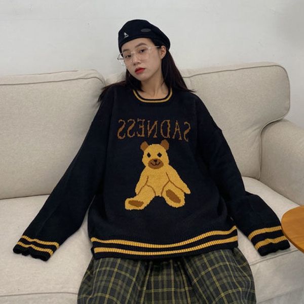 women's sweaters korean-style round-knit sweater, autumn and winter hip-hop, drawing, bear, female students, negligee, sweater vest n9m, White;black
women's sweaters korean-style round-knit sweater, autumn and winter hip-hop, drawing, bear, female students, negligee, sweater vest n9m, White;black