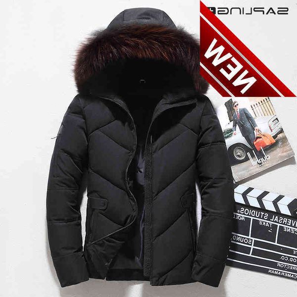 -20 degree winter down jackets men's thick short hooded duck coats male korean clothes large fur collar overcoat men parkas, Black
-20 degree winter down jackets men's thick short hooded duck coats male korean clothes large fur collar overcoat men parkas, Black