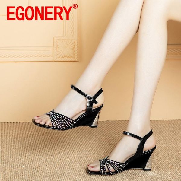 summer style women leisure slope heel sandals concise comfortable solid color rhinestone decoration square toe dress shoes, Black
summer style women leisure slope heel sandals concise comfortable solid color rhinestone decoration square toe dress shoes, Black