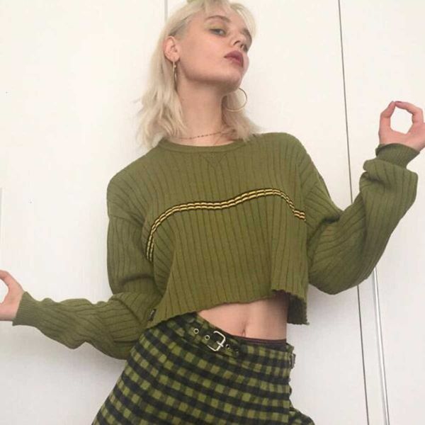 women's sweaters vintage striped knitted sweater women autumn winter casual long sleeve crop retro chic streetwear oversize fa2x, White;black
women's sweaters vintage striped knitted sweater women autumn winter casual long sleeve crop retro chic streetwear oversize fa2x, White;black